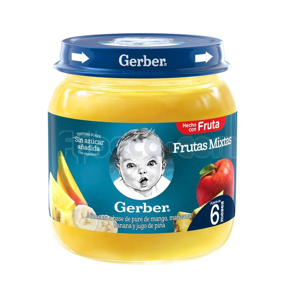 Alimento Para Bebe Sabor frutas Gerber Frasco 113G