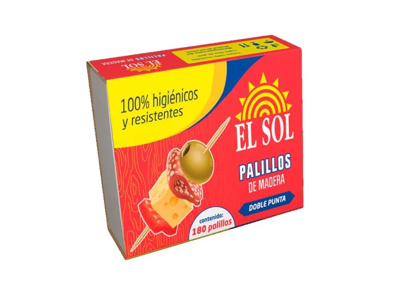 Palillos El Sol Doble Punta 180 Un Px144